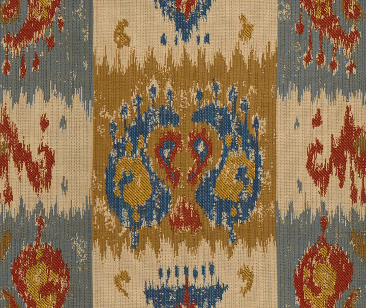 Izmir Ikat Sapphire/Red by Lee Jofa Fabric