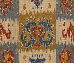 Izmir Ikat Sapphire/Red by Lee Jofa Fabric