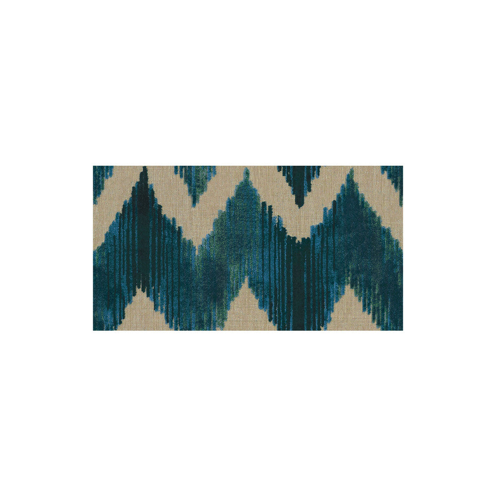 Watersedge Aqua by Lee Jofa Designer Fabric AERIN VISCOSE - 72%;POLYESTER - 24%;LINEN - 4% Belgium HEAVY Horizontal: 7 and Vertical: 13.75 53.5 - Swanky Fabrics -