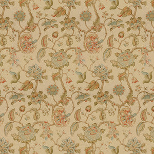 Tidewater Block Clay/Teal by Lee Jofa Fabric