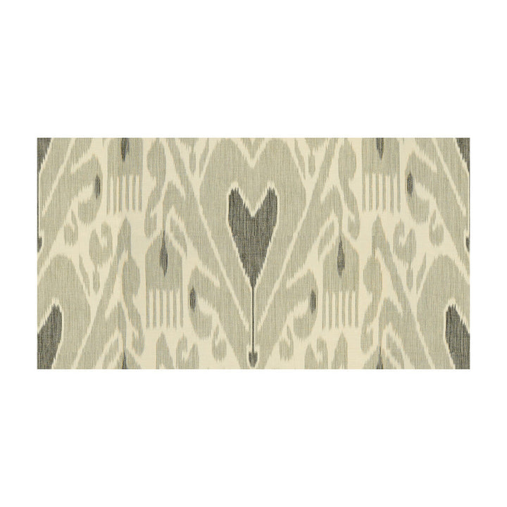 Khalat Ikat Ebony/Pewter by Lee Jofa Designer Fabric ITHAKA COLLECTION COTTON - 60%;LINEN - 40% Thailand MEDIUM Horizontal: 17.5 and Vertical: 18.625 52.5 - Swanky Fabrics -