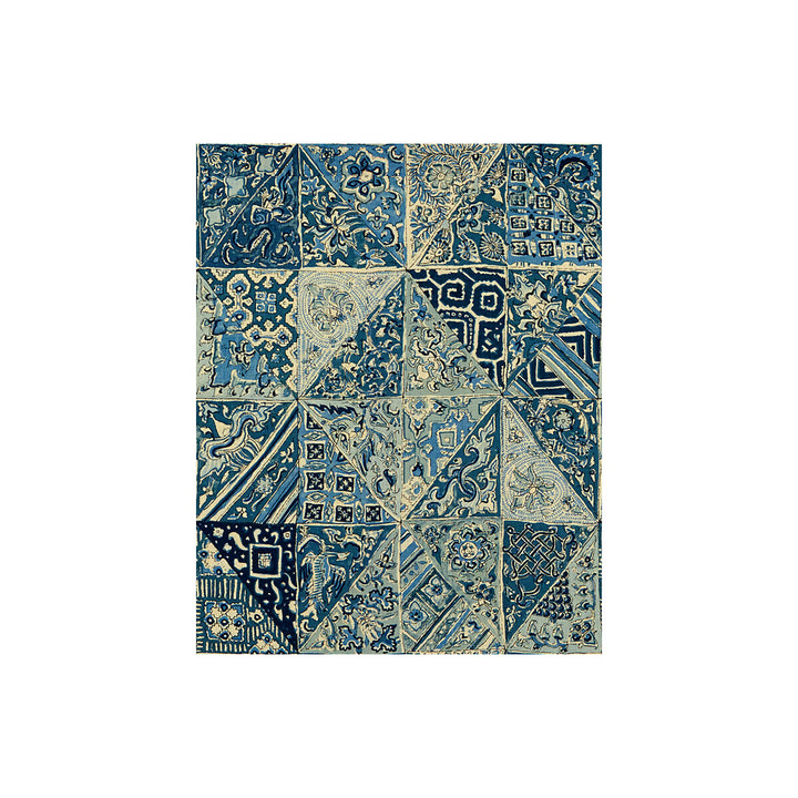 Indian Blocks Blues by Lee Jofa Fabric ITHAKA COLLECTION LINEN - 100% Thailand MEDIUM Horizontal: 26 and Vertical: 34 52 - Fabric Carolina -