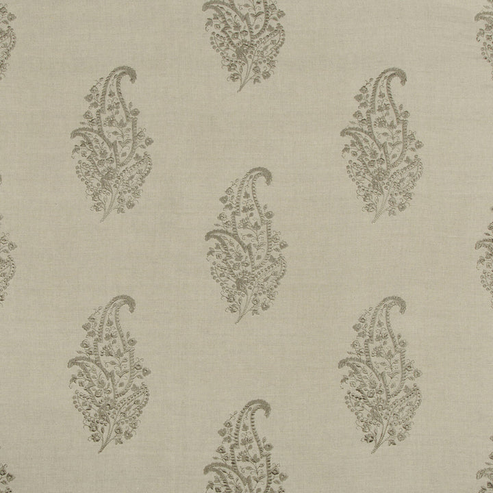 Marseille Emb Grey/Natural by Lee Jofa Fabric SUZANNE KASLER COLLECTION II LINEN - 100% India - Horizontal: 18 and Vertical: 15.75 48.75 - Fabric Carolina -