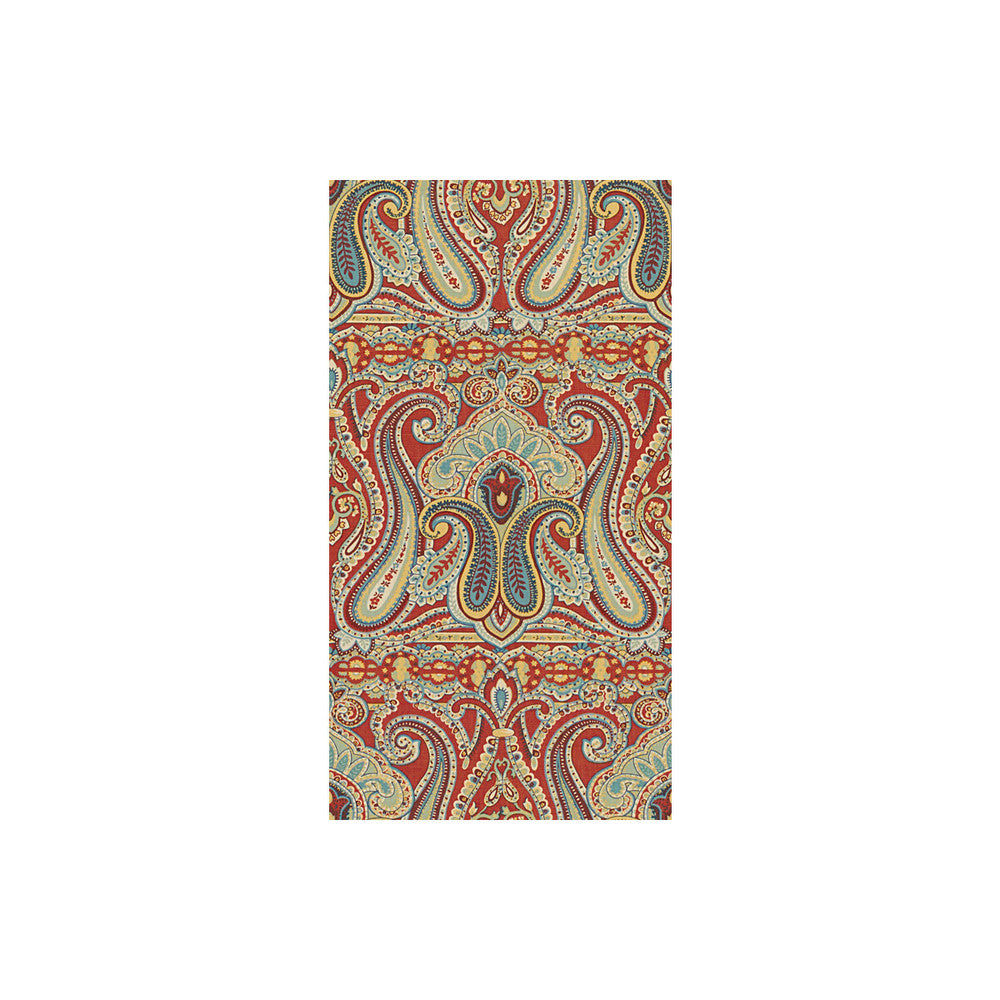 Alsace Paisley Red/Blue by Lee Jofa Fabric SUZANNE KASLER COLLECTION II LINEN - 53%;COTTON - 35%;NYLON - 12% United Kingdom MEDIUM Horizontal: 13.5 and Vertical: 27 54 - Fabric Carolina -