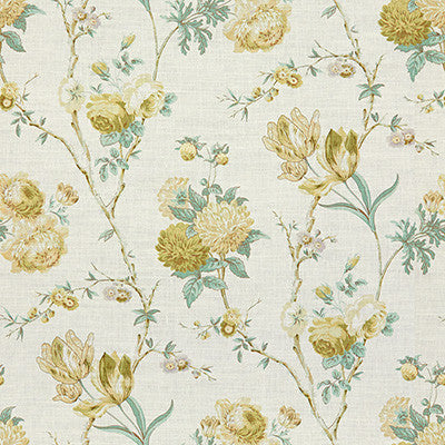 Allegra Linen Green/Aqu by Lee Jofa Fabric