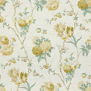Allegra Linen Green/Aqu by Lee Jofa Fabric