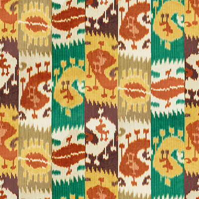 Harry Velvet Rust/Emerald by Lee Jofa Fabric