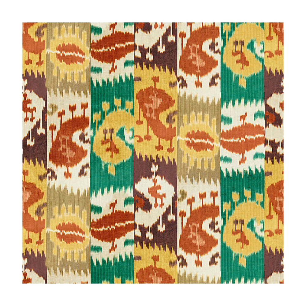 Harry Velvet Rust/Emerald by Lee Jofa Fabric PARISH-HADLEY VISCOSE - 52%;COTTON - 48% Thailand HEAVY Horizontal: 26 and Vertical: 36 52 - Fabric Carolina -