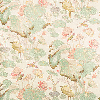 Nympheus Twill Shell/Jade by Lee Jofa Fabric