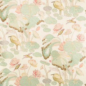 Nympheus Twill Shell/Jade by Lee Jofa Fabric