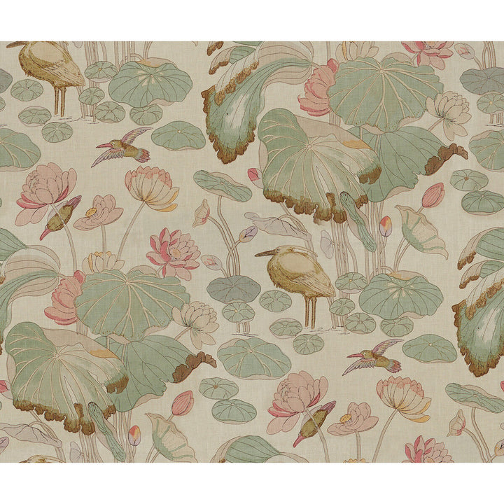 Nympheus Twill Shell/Jade by Lee Jofa Fabric LINEN - 100% Thailand Horizontal: 50 and Vertical: 42 50 - Fabric Carolina -
