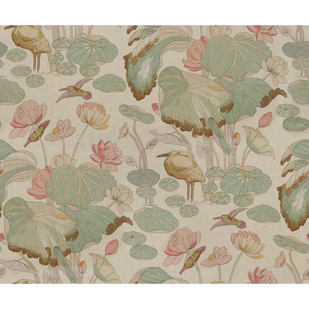Nympheus Twill Shell/Jade by Lee Jofa Fabric LINEN - 100% Thailand Horizontal: 50 and Vertical: 42 50 - Fabric Carolina -
