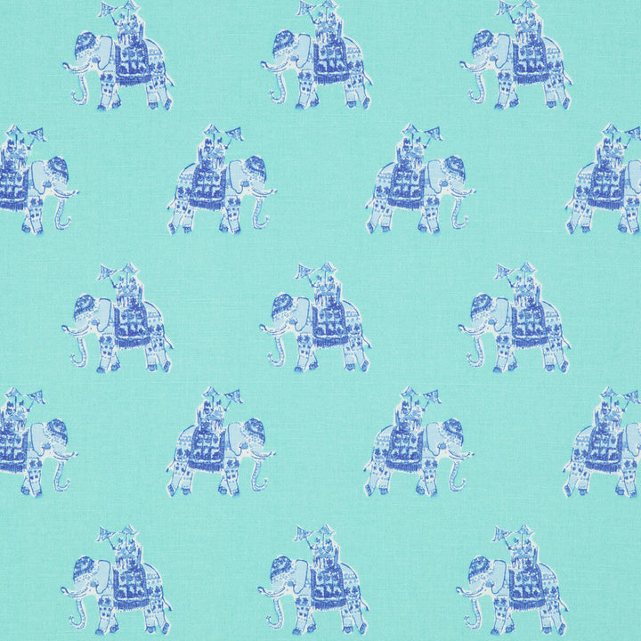 Bazaar Shorely Blue by Lee Jofa Designer Fabric LILLY PULITZER II COTTON - 89%;FLAX - 11% United States Horizontal: 6.75 and Vertical: 9 54 - Swanky Fabrics -