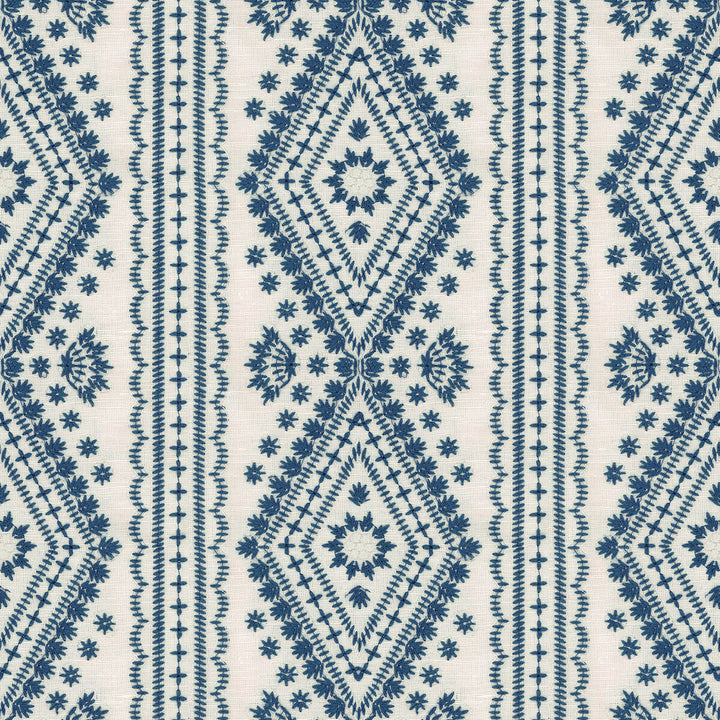Lucknow Blue by Lee Jofa Fabric OSCAR DE LA RENTA III POLYESTER - 75%;LINEN - 15%;COTTON - 10% India LIGHT Horizontal: 7.25 and Vertical: 7.5 51 - Fabric Carolina -