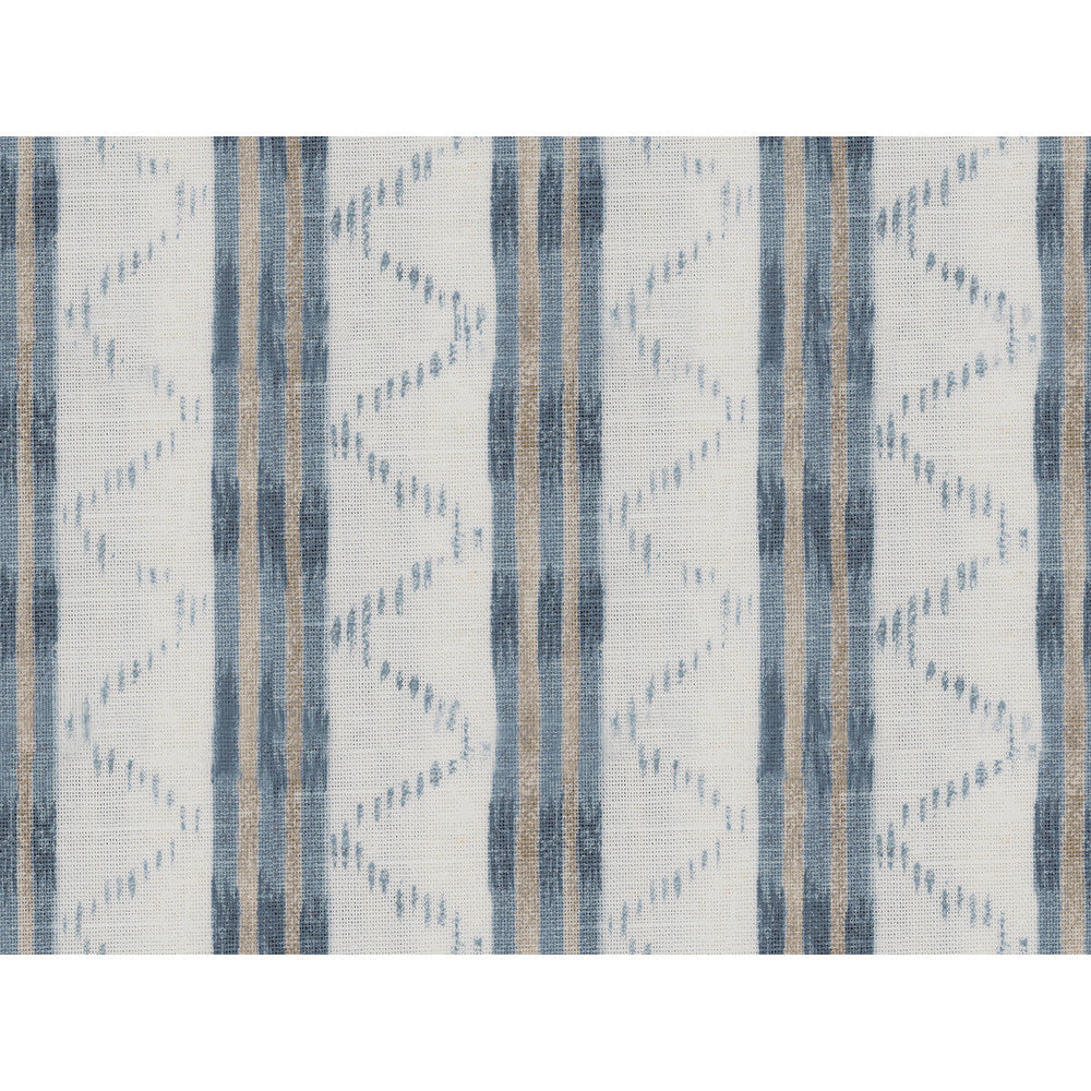 Makassar Blue by Lee Jofa Fabric OSCAR DE LA RENTA III COTTON - 89%;FLAX - 11% United States - Horizontal: 9 and Vertical: 27 54 - Fabric Carolina -