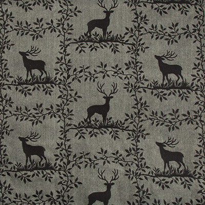 Caribou Emb Black by Lee Jofa Fabric