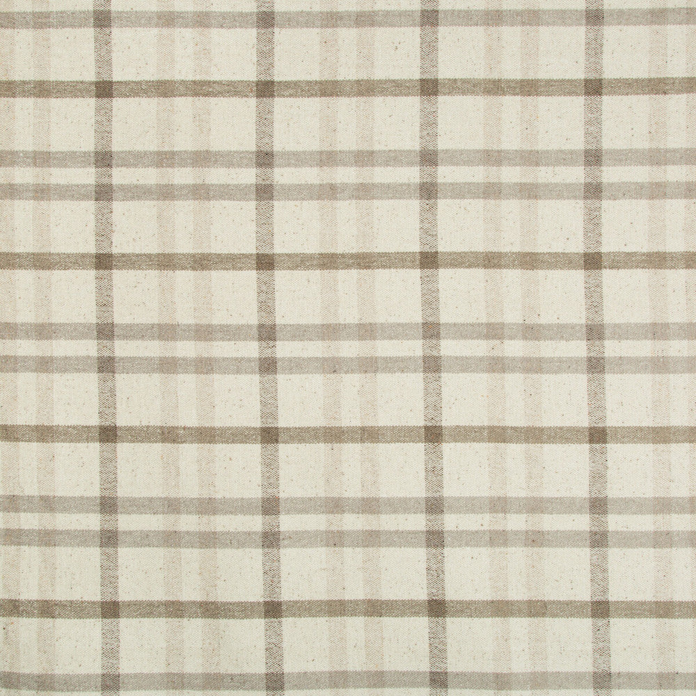 Fannin Plaid Stone/Mink by Lee Jofa Fabric LODGE II WEAVES AND EMBROIDERIES VISCOSE - 33%;WOOL - 28%;ACRYLIC - 21%;COTTON - 14%;POLYESTER - 4% Italy MEDIUM Horizontal: 6.57 and Vertical: 7.28 55.12 - Fabric Carolina -
