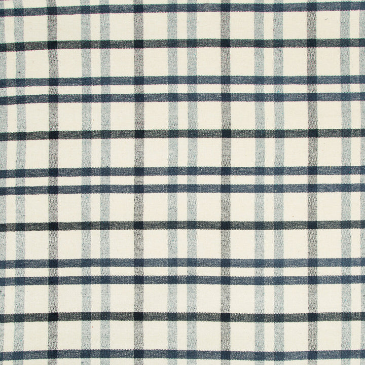 Fannin Plaid Blue/Navy by Lee Jofa Fabric LODGE II WEAVES AND EMBROIDERIES VISCOSE - 33%;WOOL - 28%;ACRYLIC - 21%;COTTON - 14%;POLYESTER - 4% Italy MEDIUM Horizontal: 6.57 and Vertical: 7.28 55.12 - Fabric Carolina -