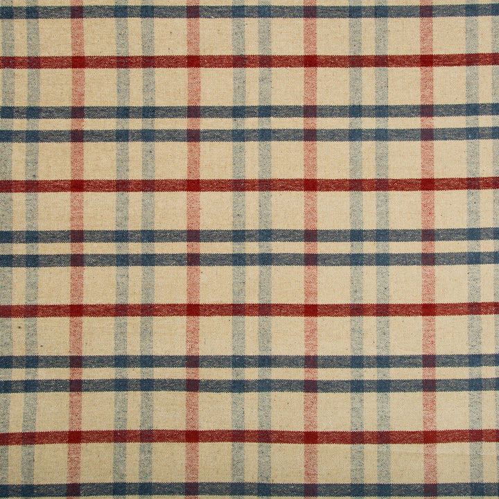 Fannin Plaid Ruby/Navy by Lee Jofa Fabric LODGE II WEAVES AND EMBROIDERIES VISCOSE - 33%;WOOL - 28%;ACRYLIC - 21%;COTTON - 14%;POLYESTER - 4% Italy MEDIUM Horizontal: 6.57 and Vertical: 7.28 55.12 - Fabric Carolina -