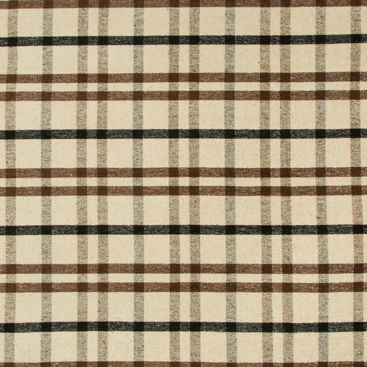 Fannin Plaid Cocoa/Ebony by Lee Jofa Fabric LODGE II WEAVES AND EMBROIDERIES VISCOSE - 33%;WOOL - 28%;ACRYLIC - 21%;COTTON - 14%;POLYESTER - 4% Italy MEDIUM Horizontal: 6.57 and Vertical: 7.28 55.12 - Fabric Carolina -