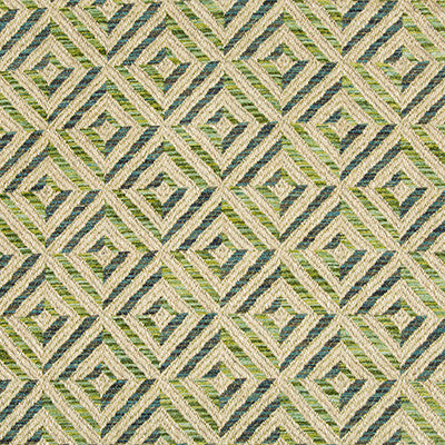 Verbier Diamond Leaf/Teal by Lee Jofa Fabric