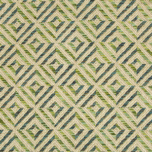 Verbier Diamond Leaf/Teal by Lee Jofa Fabric