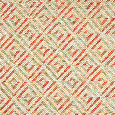 Verbier Diamond Jade/Red by Lee Jofa Fabric