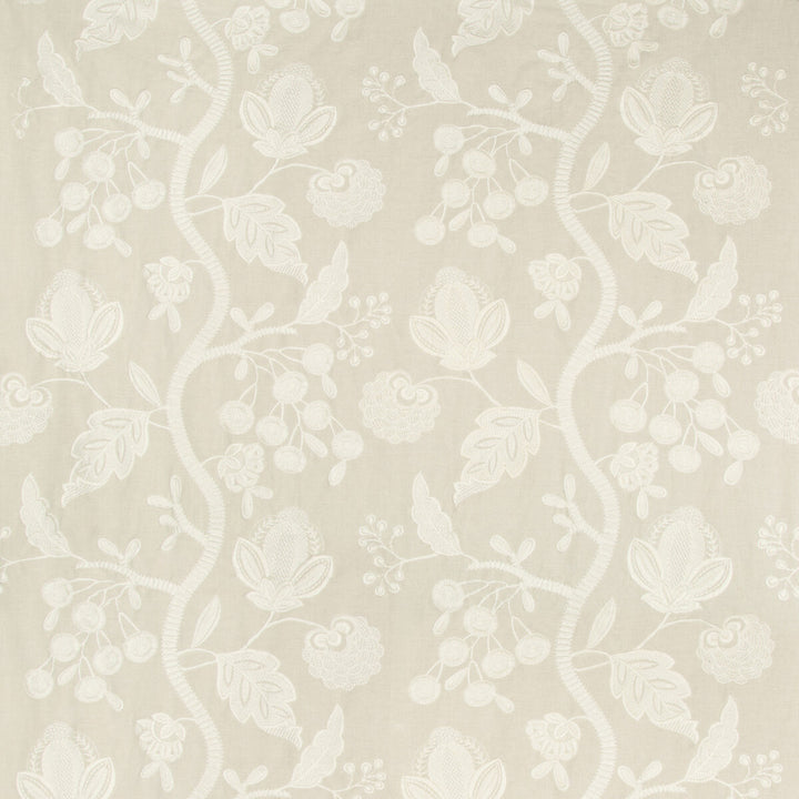 Alladale Emb Cream by Lee Jofa Fabric LODGE II WEAVES AND EMBROIDERIES POLYESTER - 100% India LIGHT Horizontal: 25.5 and Vertical: 14.6 51 - Fabric Carolina -