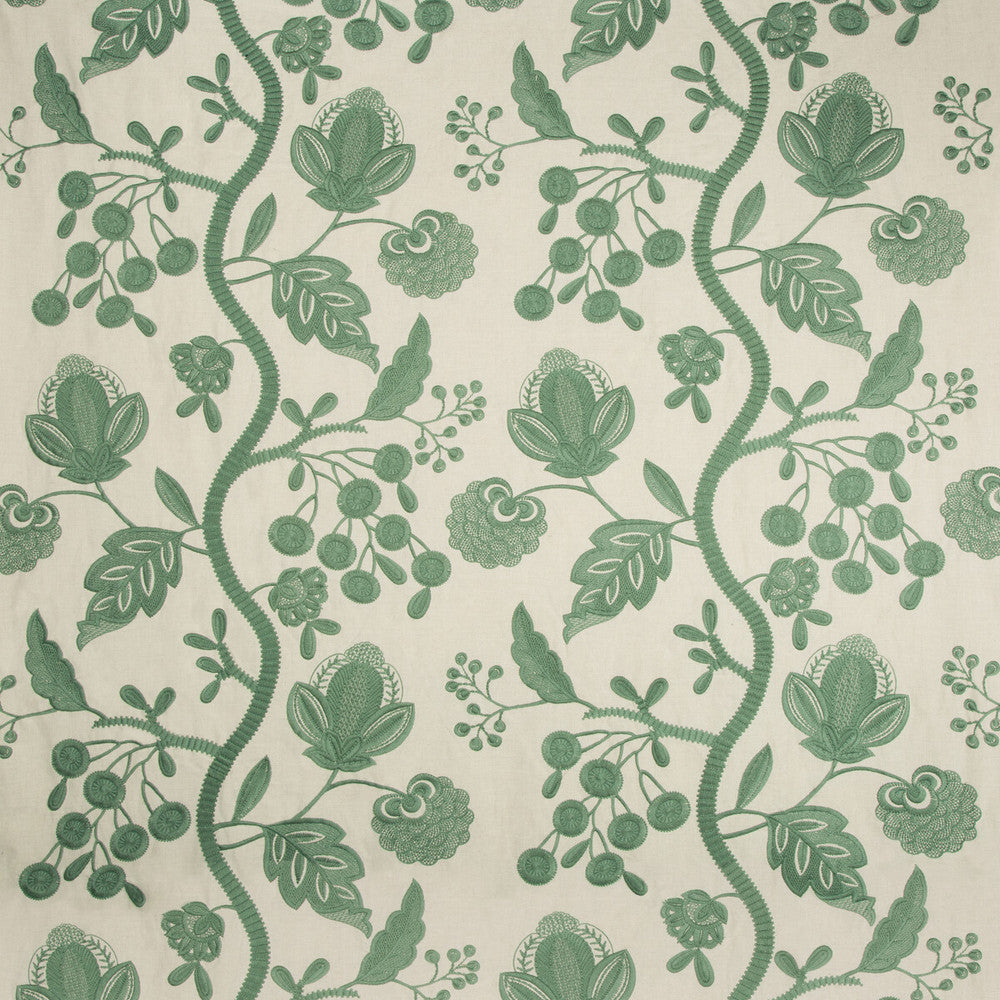Alladale Emb Jade by Lee Jofa Fabric Lee Jofa Fabric Alladale Emb JadeFabric LODGE II WEAVES AND EMBROIDERIES POLYESTER - 100% India </p><p>Repeat: H: 25.5, V: 14.6 51 - Fabric Carolina -