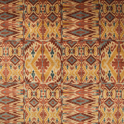 Trent Ikat Vel Ruby/Gold by Lee Jofa Fabric