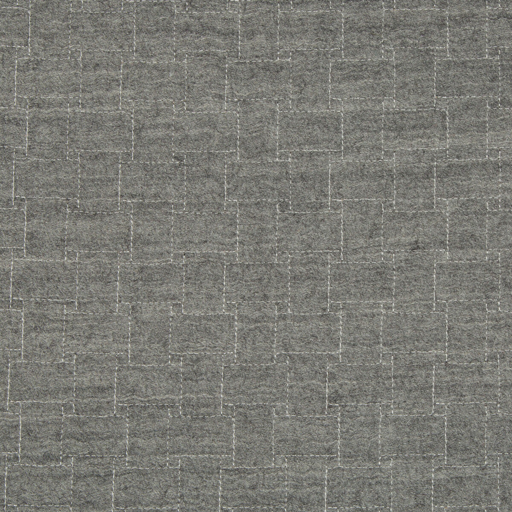 Epping Quilt Grey by Lee Jofa Fabric LODGE II WEAVES AND EMBROIDERIES WOOL - 61%;COTTON - 21%;POLYESTER - 18% Turkey MEDIUM Horizontal: 1.97 and Vertical: 1.97 54.33 - Fabric Carolina -