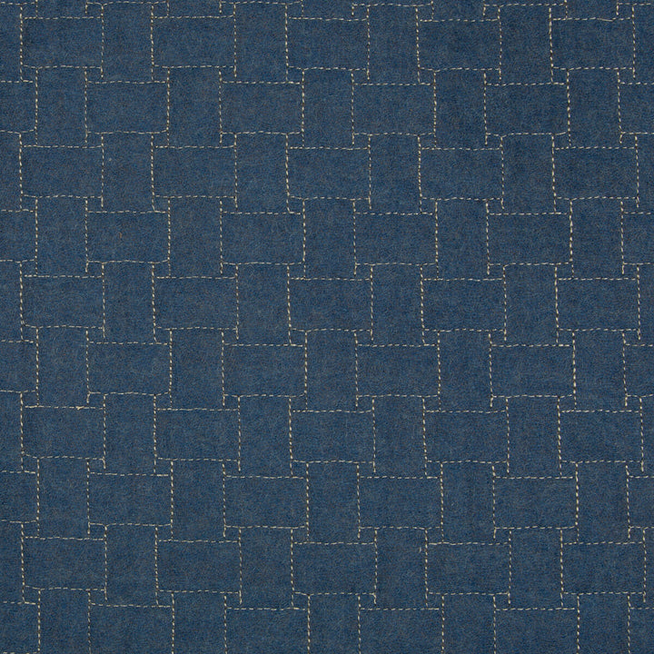 Epping Quilt Blue by Lee Jofa Fabric LODGE II WEAVES AND EMBROIDERIES WOOL - 61%;COTTON - 21%;POLYESTER - 18% Turkey MEDIUM Horizontal: 1.97 and Vertical: 1.97 54.33 - Fabric Carolina -