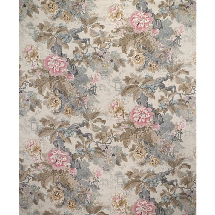 Chinese Lantern Ii Petal/Stone by Lee Jofa Fabric LINEN - 51%;VISCOSE - 49% Thailand MEDIUM Horizontal: 50 and Vertical: 28 50 - Fabric Carolina -