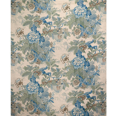 Chinese Lantern Ii Sky/Jade by Lee Jofa Fabric