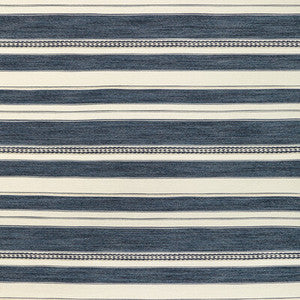 Entoto Stripe Marine/Ivory by Lee Jofa Fabric