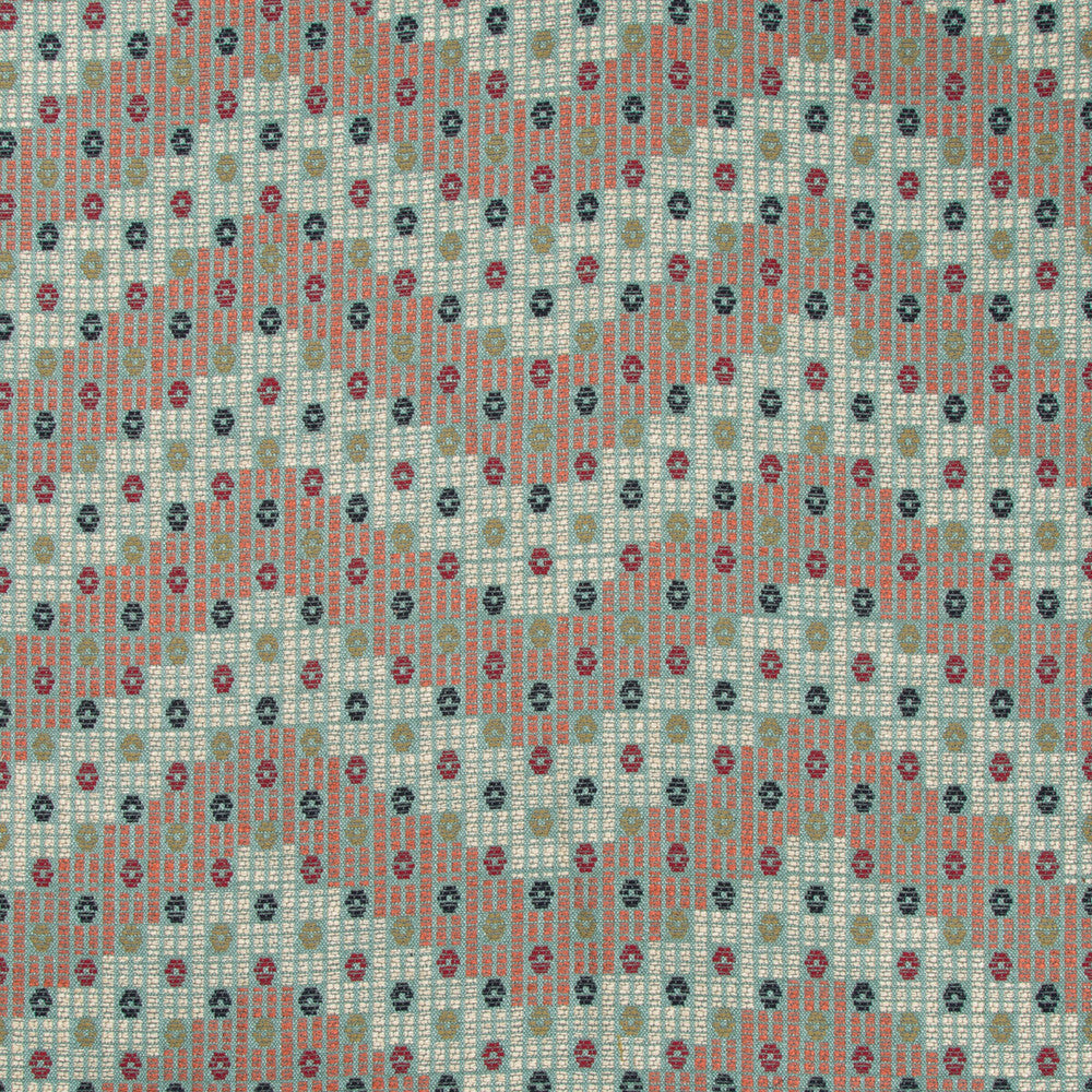 Addis Ababa Aqua/Multi by Lee Jofa Fabric MERKATO VISCOSE - 44%;COTTON - 26%;LINEN - 21%;POLYESTER - 9% Italy HEAVY Horizontal: 27 and Vertical: 21 54 - Fabric Carolina -