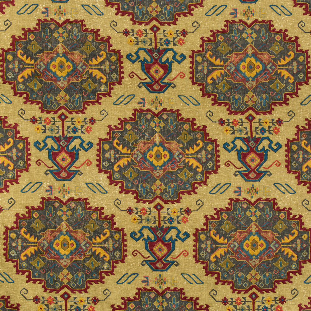 Turkana Wheat/Multi by Lee Jofa Fabric MERKATO LINEN - 75%;POLYESTER - 25% India - Horizontal: 26.5 and Vertical: 25.6 53 - Fabric Carolina -