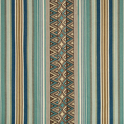 Dallol Stripe Teal/Brown by Lee Jofa Fabric