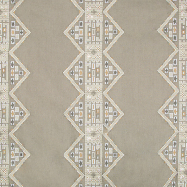Ketema Emb Grey/Beige by Lee Jofa Fabric MERKATO LINEN - 40%;COTTON - 32%;POLYESTER - 28% India - Horizontal: 17.6 and Vertical: 7.9 53 - Fabric Carolina -