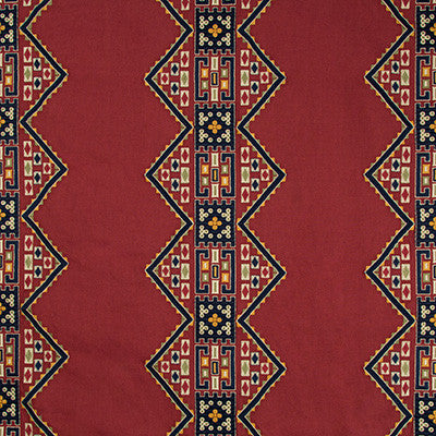 Ketema Emb Red/Multi by Lee Jofa Fabric