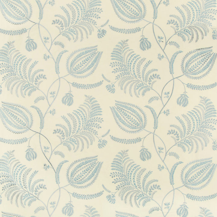 Palmero Emb Ecru/Sky by Lee Jofa Fabric WESTPORT COTTON - 40%;LINEN - 29%;SPUN POLYESTER - 18%;VISCOSE - 13% India MEDIUM Horizontal: 25.9 and Vertical: 25.98 51.8 - Fabric Carolina -