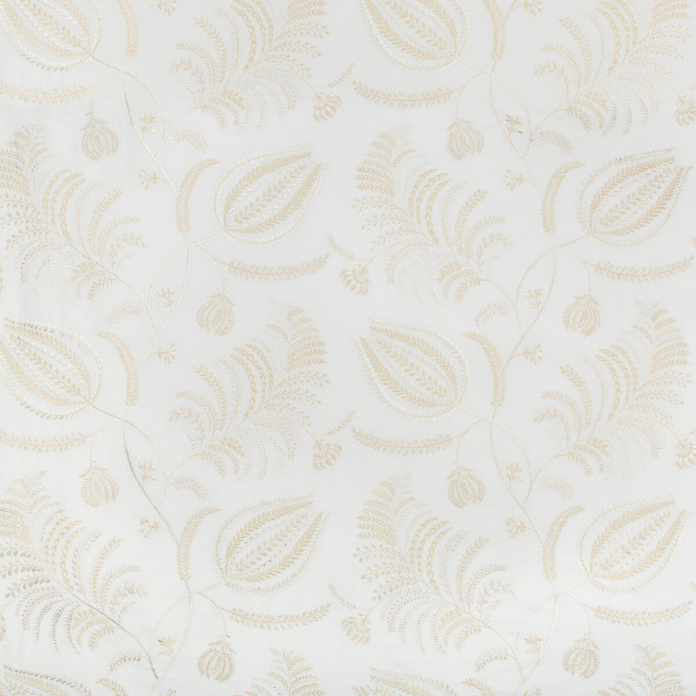 Palmero Emb Ivory/Beige by Lee Jofa Fabric WESTPORT COTTON - 40%;LINEN - 29%;SPUN POLYESTER - 18%;VISCOSE - 13% India MEDIUM Horizontal: 25.9 and Vertical: 25.98 51.8 - Fabric Carolina -