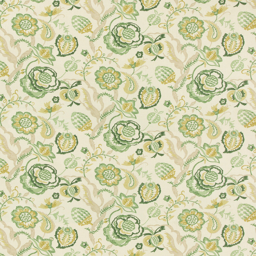 Solana Print Grass/Gold by Lee Jofa Fabric WESTPORT LINEN - 100% United Kingdom MEDIUM Horizontal: 27 and Vertical: 16 54 - Fabric Carolina -