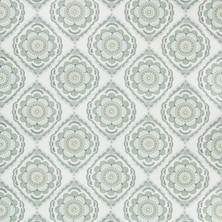 Monterey Emb Sea Mist by Lee Jofa Fabric WESTPORT POLYESTER - 48%;VISCOSE - 42%;LINEN - 10% India - Horizontal: 16 and Vertical: 15 48 - Fabric Carolina -