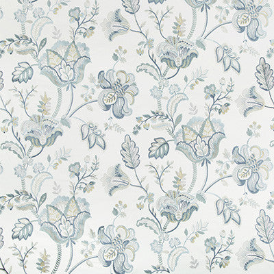Bradford Emb Juniper/Lagoon by Lee Jofa Fabric