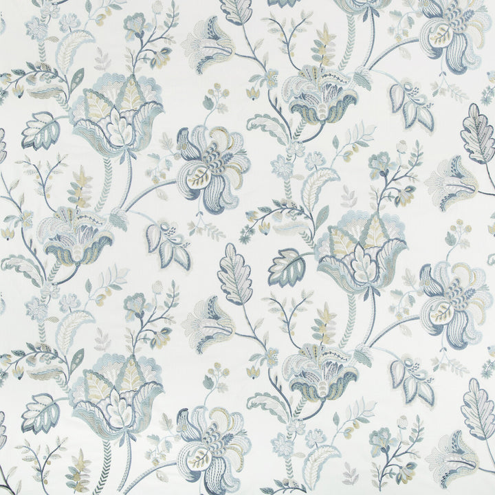 Bradford Emb Juniper/Lagoon by Lee Jofa Fabric WESTPORT COTTON - 75%;VISCOSE - 15%;RAYON - 10% India Horizontal: 49 and Vertical: 31.5 49 - Fabric Carolina -