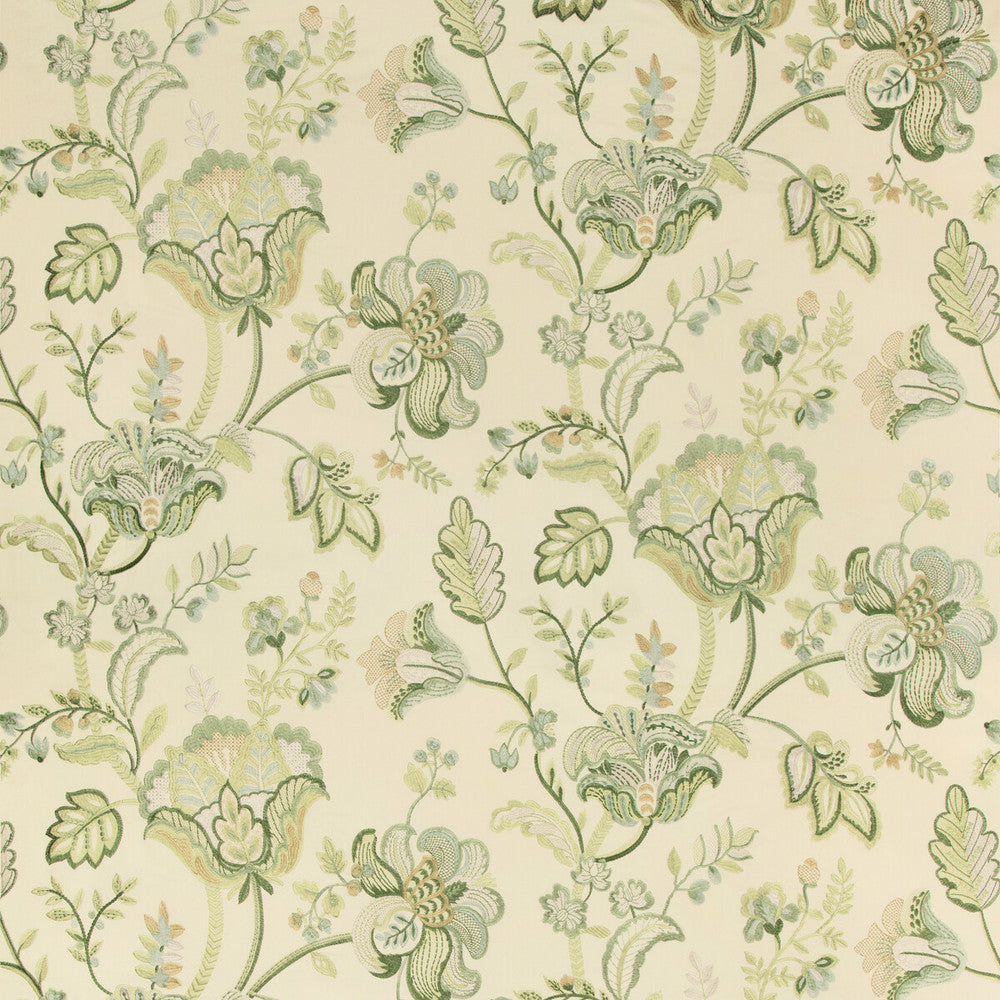 Bradford Emb Greenery by Lee Jofa Fabric WESTPORT COTTON - 75%;VISCOSE - 15%;RAYON - 10% India Horizontal: 49 and Vertical: 31.5 49 - Fabric Carolina -