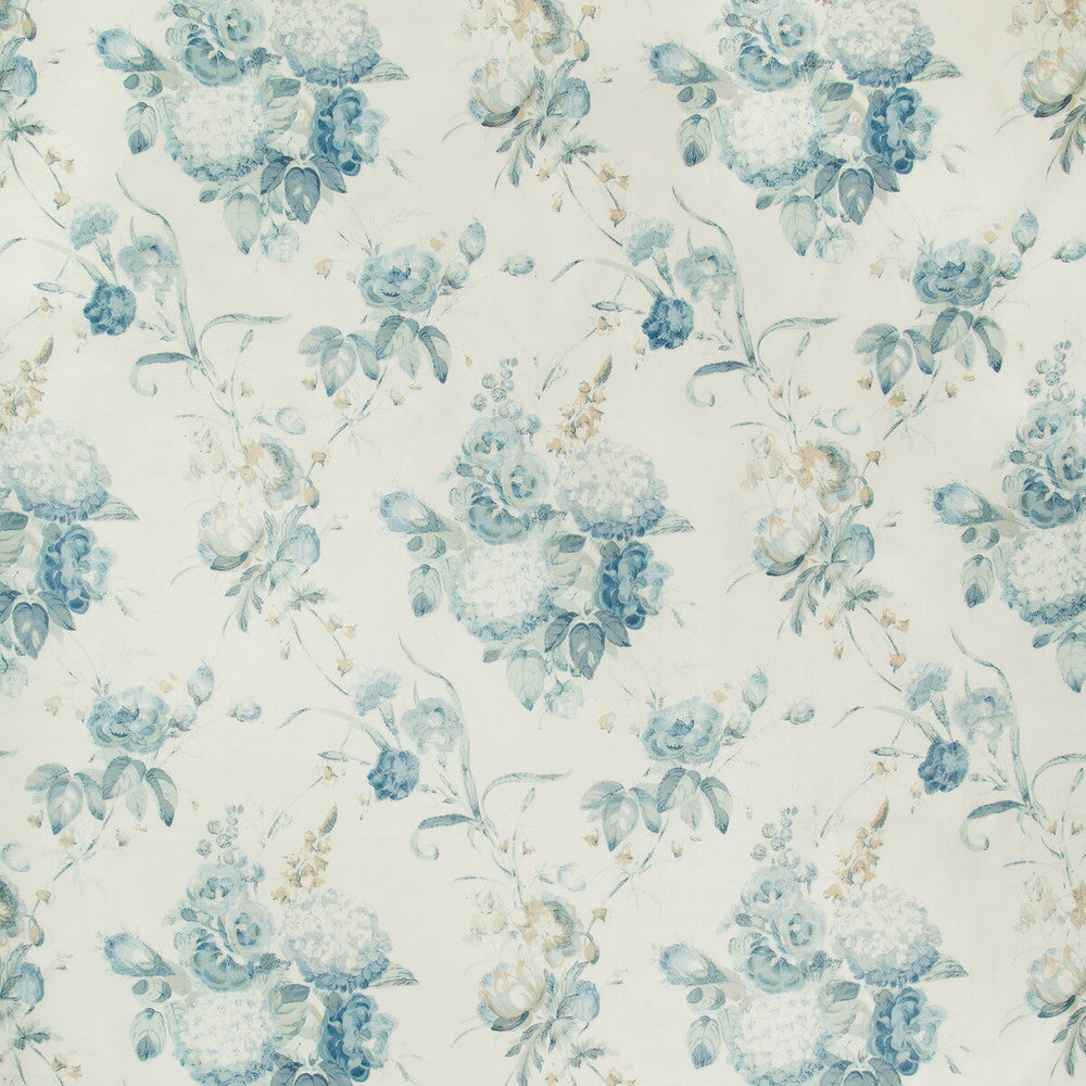 Adelyn Handblock Blue by Lee Jofa Fabric LJ SHOWROOM ONLY 2018 COTTON - 100% Thailand MEDIUM Horizontal: 12.5 and Vertical: 39.75 50 - Fabric Carolina -