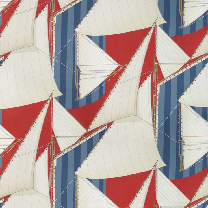St Tropez Print Red/Blue by Lee Jofa Fabric SUZANNE KASLER THE RIVIERA COLLECTION COTTON - 100% Italy MEDIUM Horizontal: 53.584 and Vertical: 37.824 53.584 - Fabric Carolina -