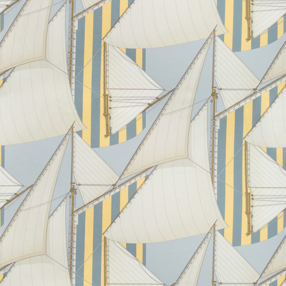 St Tropez Print Blue/Yellow by Lee Jofa Fabric SUZANNE KASLER THE RIVIERA COLLECTION COTTON - 100% Italy MEDIUM Horizontal: 53.584 and Vertical: 37.824 53.584 - Fabric Carolina -
